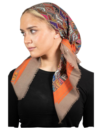 F Inspired Camel Adjustable Pre-Tied Bandanna with Full Non Slip Grip myselflingerie.com